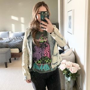 Zara Denim Motorcycle Jacket